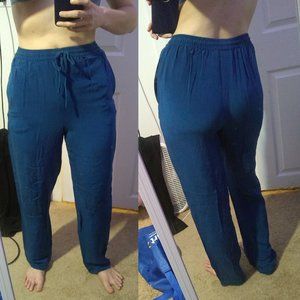 Maggy London Blue Silk Pants, 4